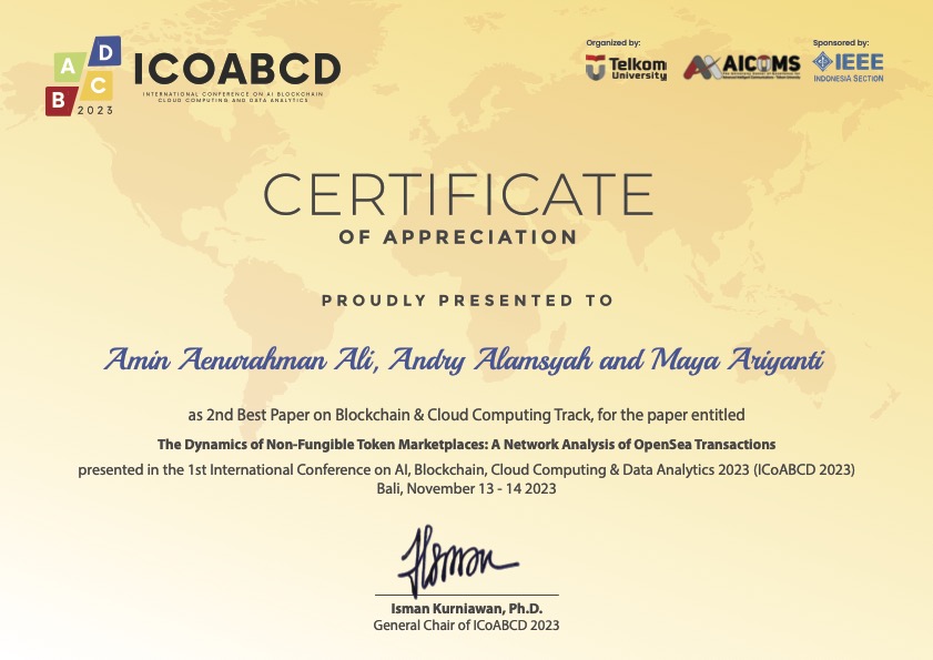 2nd Best Paper ICoABCD 2023
